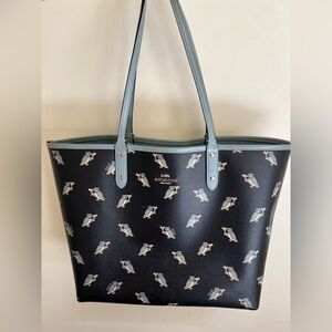 Coach Owl Limited Edition Martini Time Tote LEATHER REVERSIBLE